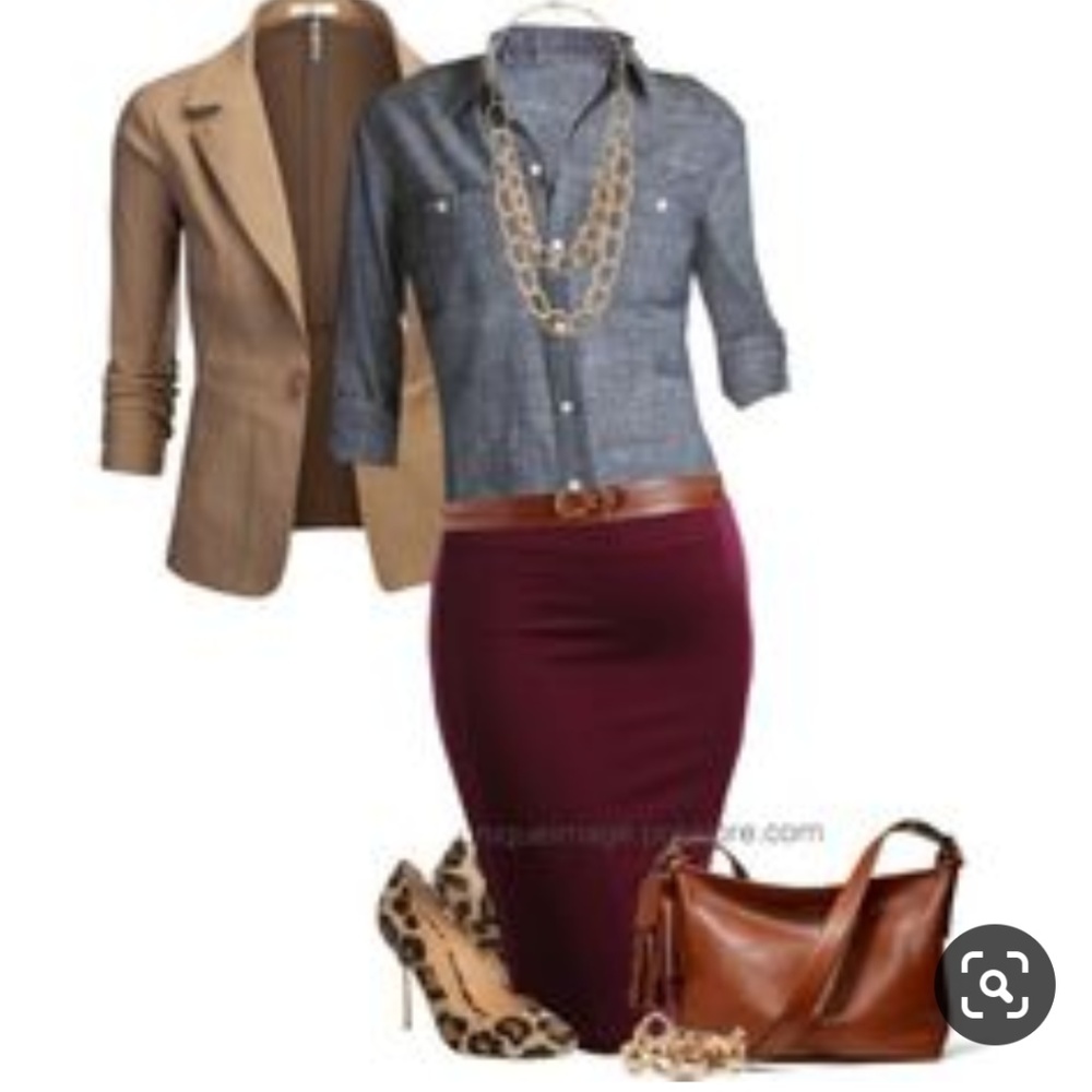 Ralph Lauren burgundy pencil skirt